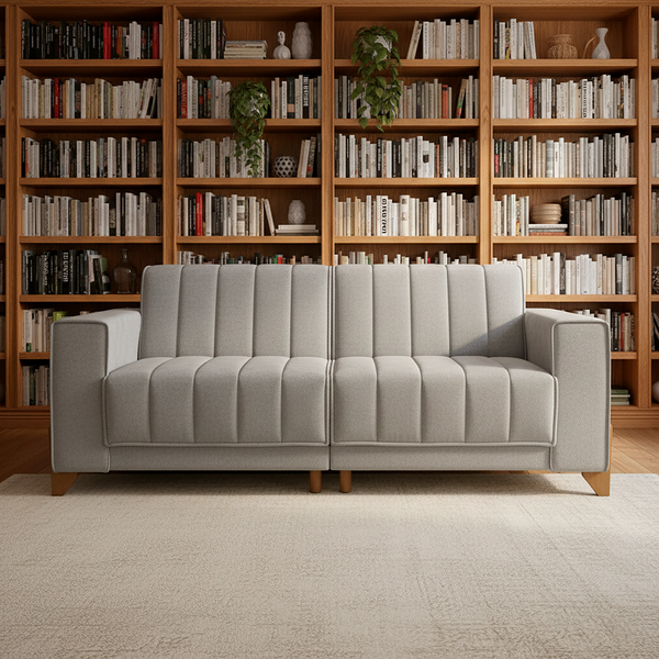 Sofá Living 2,00m 4 Lugares Oslo - Coliseu Cinza