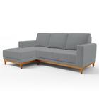 Sofá Living 200cm 3 Lugares Com Chaise Direito Kayrós D05 Bou