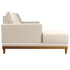 Sofá Living 200cm 3 Lugares Com Chaise Direito Kayrós D05 Lin