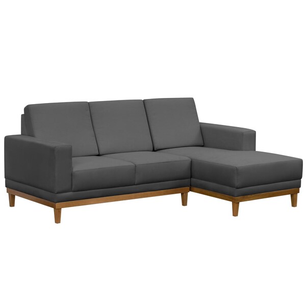 Sofá Living 200cm 3 Lugares Com Chaise Direito Kayrós D05 Sue