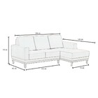 Sofá Living 200cm 3 Lugares Com Chaise Direito Kayrós D05 Sue