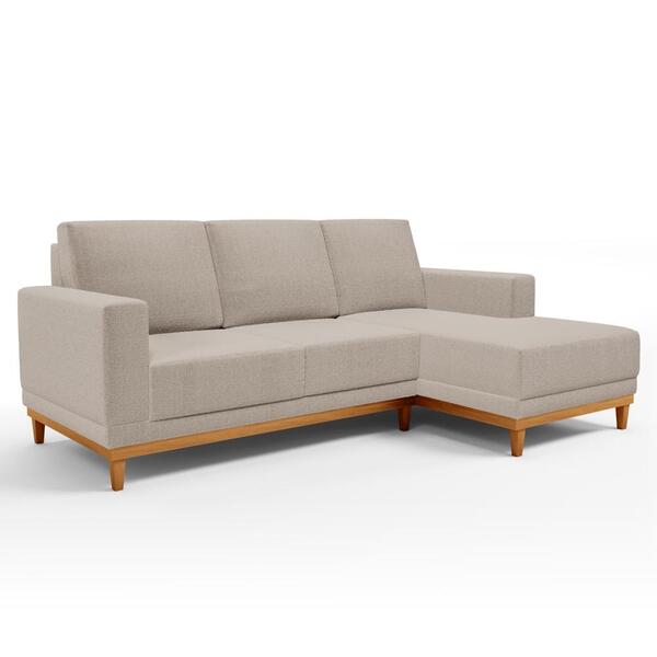 Sofá Living 200cm 3 Lugares Com Chaise Esquerdo Kayrós D05 Bo