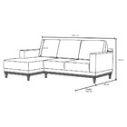 Sofá Living 200cm 3 Lugares Com Chaise Esquerdo Kayrós D05 Li