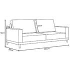 Sofá Living 200cm 3 Lugares Kayrós D05 Bouclê Bege - Mpozenato