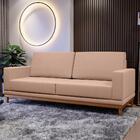 Sofá Living 200cm 3 Lugares Kayrós D05 Linho Rosê - Mpozenato