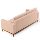 Sofá Living 200cm 3 Lugares Kayrós D05 Linho Rosê - Mpozenato