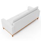 Sofá Living 200cm 3 Lugares Kayrós D05 Sintético Branco - Mpo