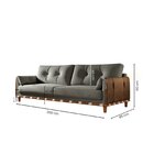 Sofá Living 200cm Las Vegas  Cinza