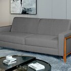 Sofá Living 216cm Veludo Com Molas E Pés Em Madeira Tokio Cin