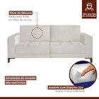 Sofá Living 240cm 3 Lugares Orion Espresso Móveis Bege