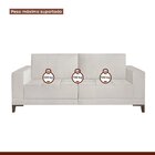 Sofá Living 240cm 3 Lugares Orion Espresso Móveis Bege