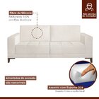 Sofá Living 240cm 3 Lugares Orion Espresso Móveis Cru