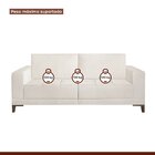 Sofá Living 240cm 3 Lugares Orion Espresso Móveis Cru