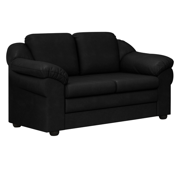 Sofá Living 2 Lugares 157cm Áurea Courino Preto - Sallar Home