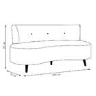 Sofá Living 2 Lugares 160cm Aang Pés Palito Veludo Preto G33