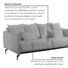 Sofá Living 2 Lugares 160cm Com Base De Ferro Tecido Bouclé A