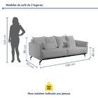 Sofá Living 2 Lugares 160cm Com Base De Ferro Tecido Bouclé A