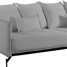 Sofá Living 2 Lugares 160cm Com Base De Ferro Tecido Bouclé A