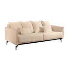 Sofá Living 2 Lugares 160cm Com Base De Ferro Tecido Bouclé A