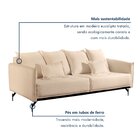 Sofá Living 2 Lugares 160cm Com Base De Ferro Tecido Bouclé A