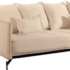 Sofá Living 2 Lugares 160cm Com Base De Ferro Tecido Bouclé A