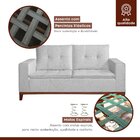 Sofá Living 2 Lugares 160cm Prestige Espresso Móveis Cinza