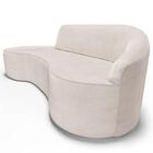 Sofá Living 2 Lugares 180cm Braço Direito Mozart D06 Linho Cr