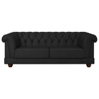 Sofá Living 2 Lugares 190cm Apso Courino Preto - Sallar Home