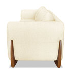 Sofá Living 2 Lugares 1 60m Lottus Linho Bege Pés Castanho -