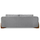 Sofá Living 2 Lugares 1 60m Lottus Linho Grafite Pés Castanho