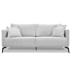 Sofá Living 2 Lugares 1 60m Sirius Linho Cinza Pés Metálicos