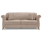 Sofá Living 2 Lugares 1 60m Vênus Linho Pés Castanho - Pallaz