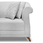 Sofá Living 2 Lugares 1 60m Vênus Linho Pés Castanho - Pallaz