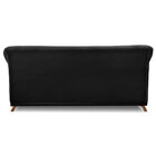 Sofá Living 2 Lugares 1 60m Vênus Suede Preto Pés Castanho -