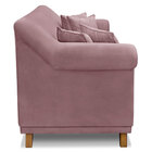 Sofá Living 2 Lugares 1 60m Vênus Veludo Lilás Pés Castanho -