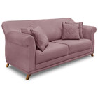 Sofá Living 2 Lugares 1 60m Vênus Veludo Pés Castanho - Palla