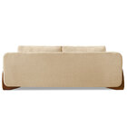 Sofá Living 2 Lugares 1 80m Lottus Linho Dourado Pés Castanho