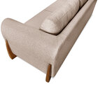 Sofá Living 2 Lugares 1 80m Lottus Linho Pés Castanho - Palla