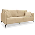 Sofá Living 2 Lugares 1 80m Sirius Linho Pés Metálicos - Pall