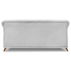 Sofá Living 2 Lugares 1 80m Vênus Linho Cinza Pés Castanho -