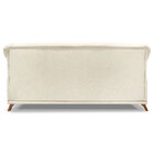 Sofá Living 2 Lugares 1 80m Vênus Linho Pés Castanho - Pallaz