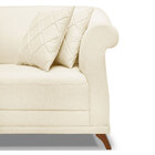 Sofá Living 2 Lugares 1 80m Vênus Linho Pés Castanho - Pallaz