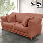 Sofá Living 2 Lugares 1 80m Vênus Veludo Pés Castanho - Palla