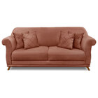Sofá Living 2 Lugares 1 80m Vênus Veludo Pés Castanho - Palla