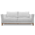 Sofá Living 2 Lugares 1 90m Vega Linho Cinza Pés Castanho - P