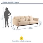 Sofá Living 2 Lugares 200cm Com Base De Ferro Tecido Bouclé A