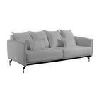 Sofá Living 2 Lugares 200cm Com Base De Ferro Tecido Bouclé A