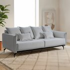 Sofá Living 2 Lugares 200cm Com Base De Ferro Tecido Bouclé A