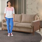 Sofá Living 2 Lugares 200cm Em Veludo Noruega Veludo  Veludo