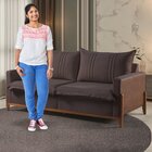 Sofá Living 2 Lugares 200cm Em Veludo Noruega Veludo  Veludo